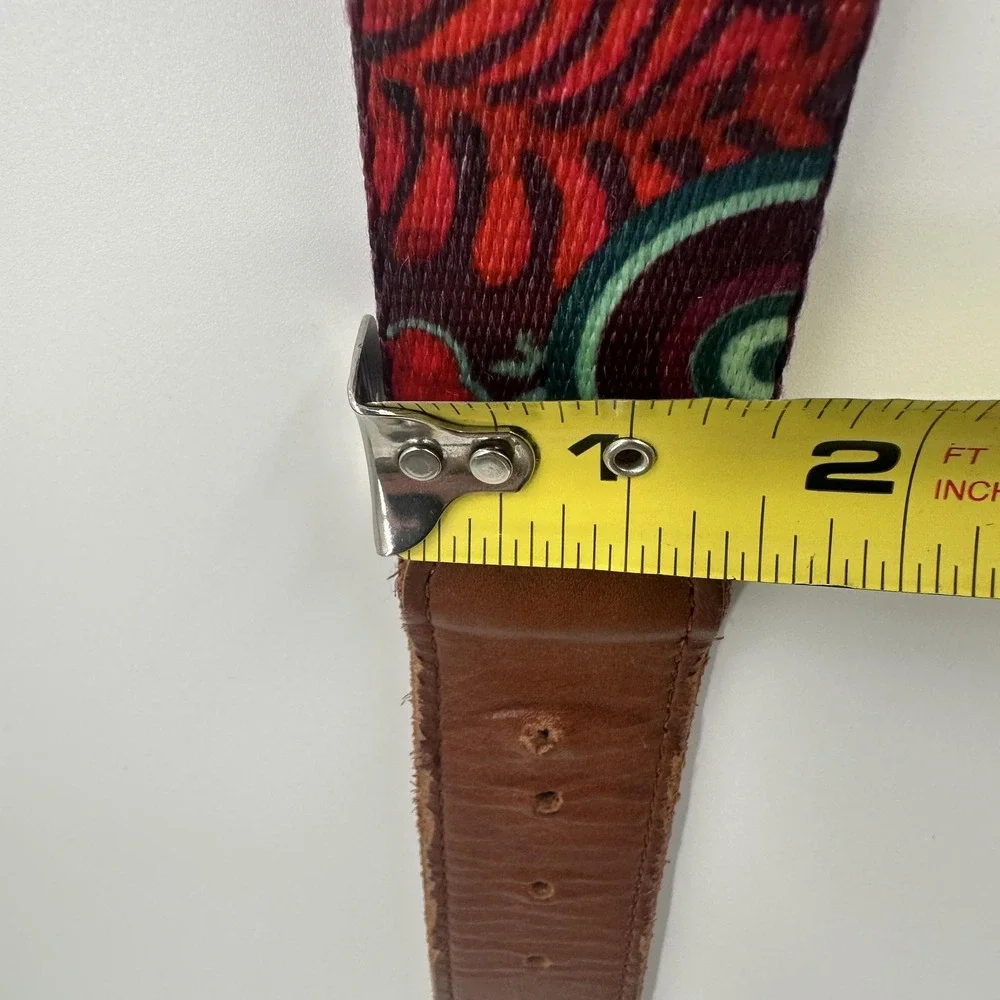 Desigual Belt‎ Womens Medium Multicolor Purple Brown Boho Embroidered Adjustable